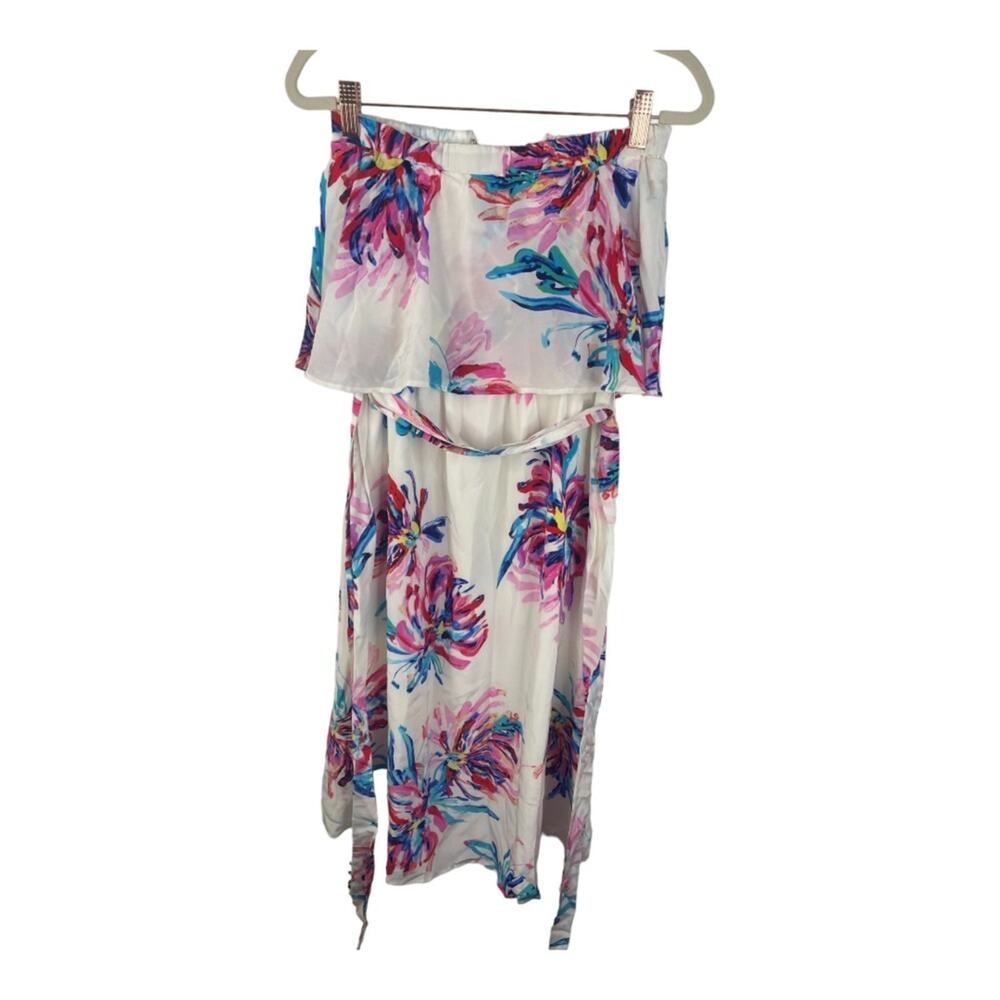 Yumi Kim Marina Mini Dress Strapless Silk Floral Coquette Garden Summer Spring S - Picture 3 of 9